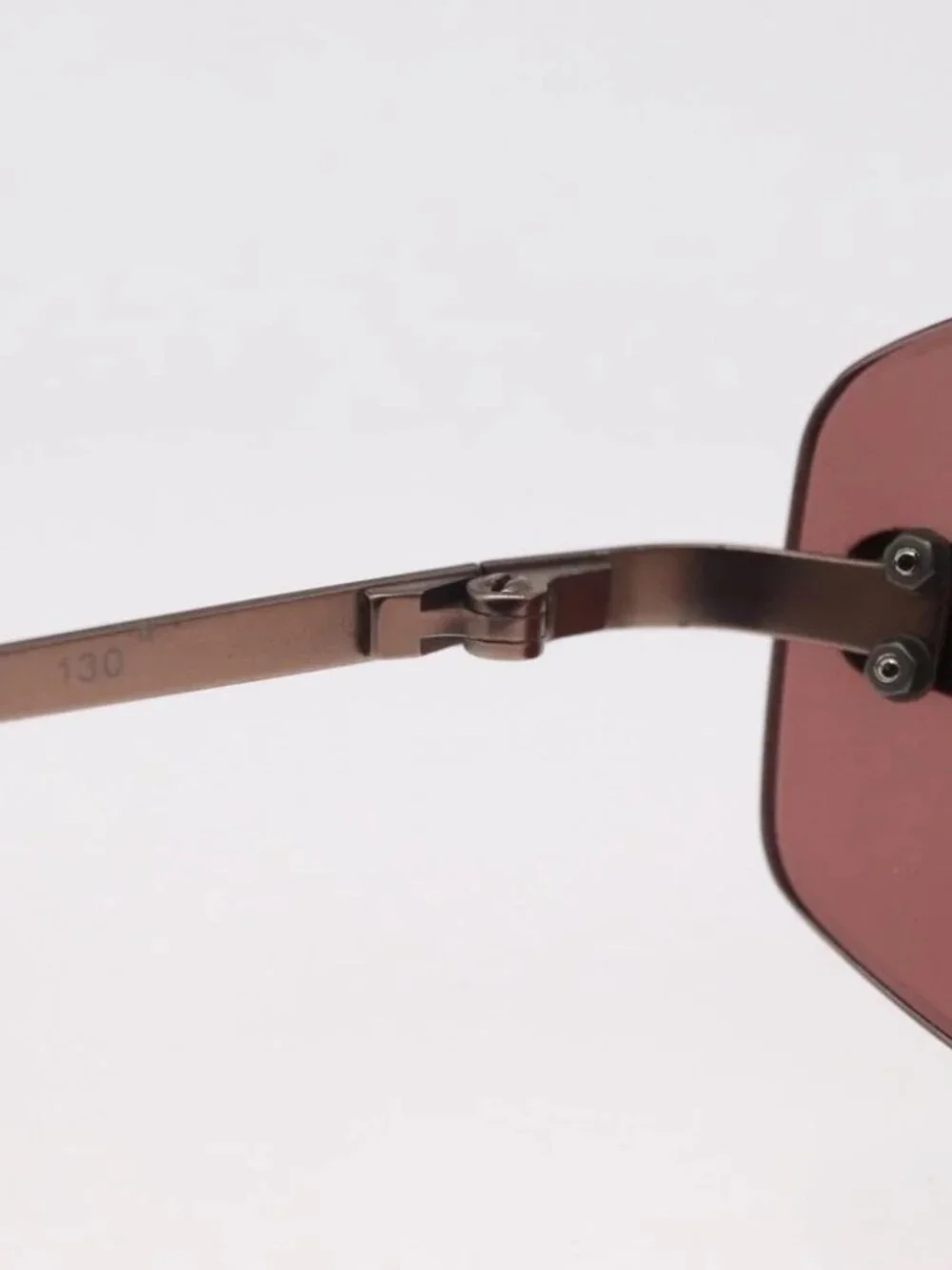 CHANEL Sunglasses Metal Brown 4002 CC Auth 155411A